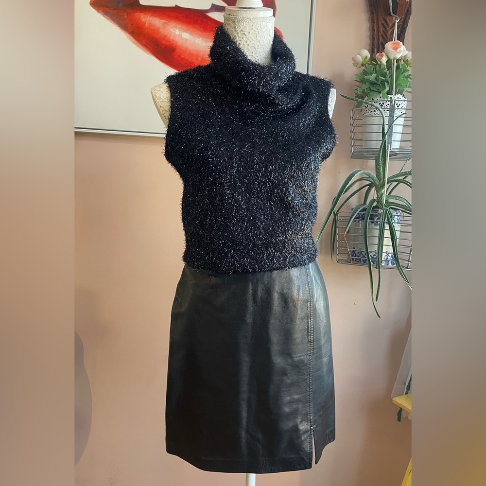 Black Dynamite Sleeveless Turtleneck Sweater